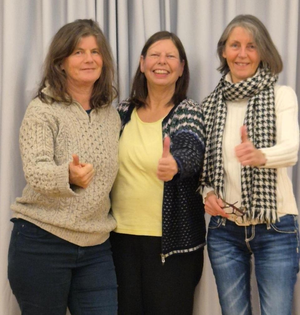 Neuer Vorstand 2025. Von links: Claudia Dietz, Mellrichstadt - Eva Hartmann, Ostheim - eidi Kirchner, Bad Neustadt